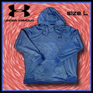 like new unisex UNDERARMOUR royal blue HOODIE size L